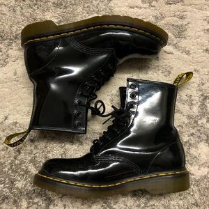Dr. Martens 1460 Patent Leather Lace Up Boots